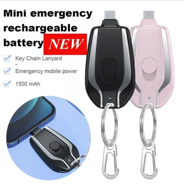 "Portable Emergency Charger Keychain"