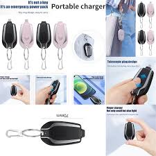 "Portable Emergency Charger Keychain"